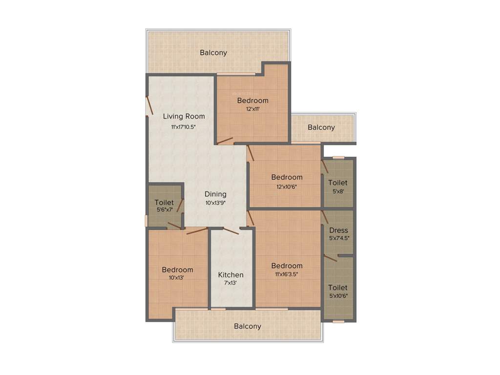 Deepsons Atulya Heights (4BHK+3T (2,285 sq ft) 2285 sq ft)