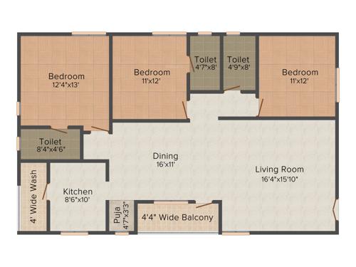 Vaishnavi Mayfair (3BHK+3T (1,798 sq ft) 1798 sq ft) Vaishnavi Mayfair (3BHK+3T (1,798 sq ft) 1798 sq ft)