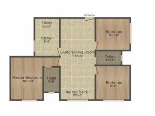 Suvastu Oak Leaf (3BHK+2T (1,230 sq ft) 1230 sq ft)
