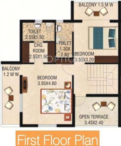 Indiana Kensville (3BHK+3T (1,484 sq ft) 1484 sq ft)