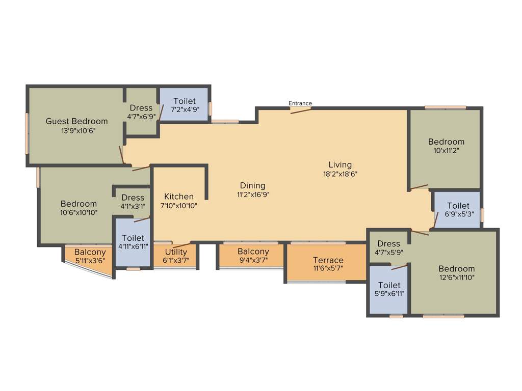 Kolte Patil Mirabilis (4BHK+4T (2,299 sq ft) 2299 sq ft)