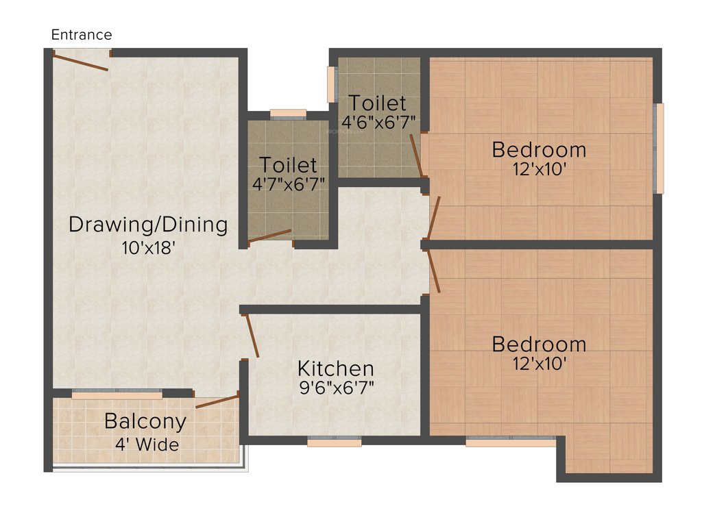 Surekha Vatika (2BHK+2T (890 sq ft) 890 sq ft)