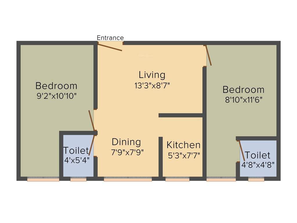 Swagat Skyline (2BHK+1T (800 sq ft) 800 sq ft)