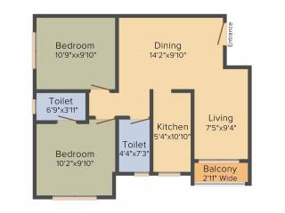 Swagat Skyline (2BHK+2T (960 sq ft) 960 sq ft) Swagat Skyline (2BHK+2T (960 sq ft) 960 sq ft)