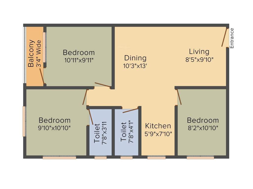 Swagat Skyline (3BHK+2T (1,080 sq ft) 1080 sq ft)