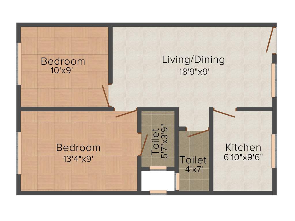 Shree Shree Sen and Raja Flats (2BHK+2T (712 sq ft) 712 sq ft)
