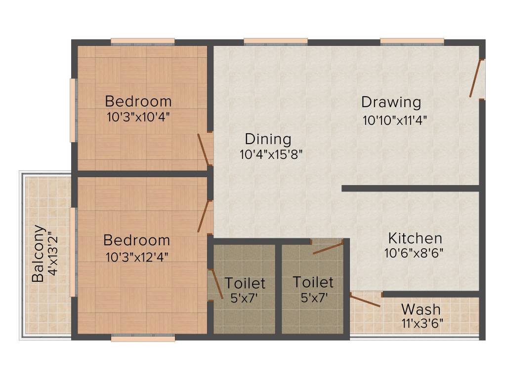 Hilife Palm Groves (2BHK+2T (1,040 sq ft) 1040 sq ft) Hilife Palm Groves (2BHK+2T (1,040 sq ft) 1040 sq ft)