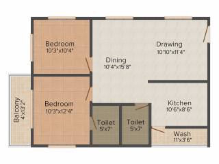 Hilife Palm Groves (2BHK+2T (1,040 sq ft) 1040 sq ft) Hilife Palm Groves (2BHK+2T (1,040 sq ft) 1040 sq ft)