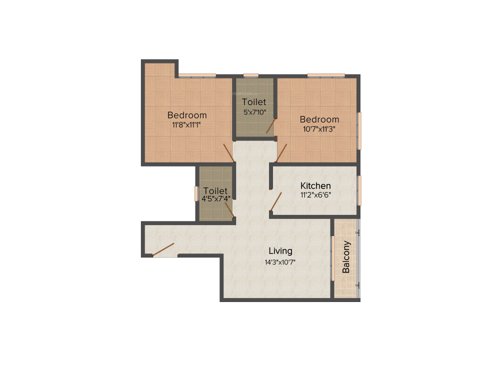 Baron Enclave (2BHK+2T (990 sq ft) 990 sq ft) Baron Enclave (2BHK+2T (990 sq ft) 990 sq ft)