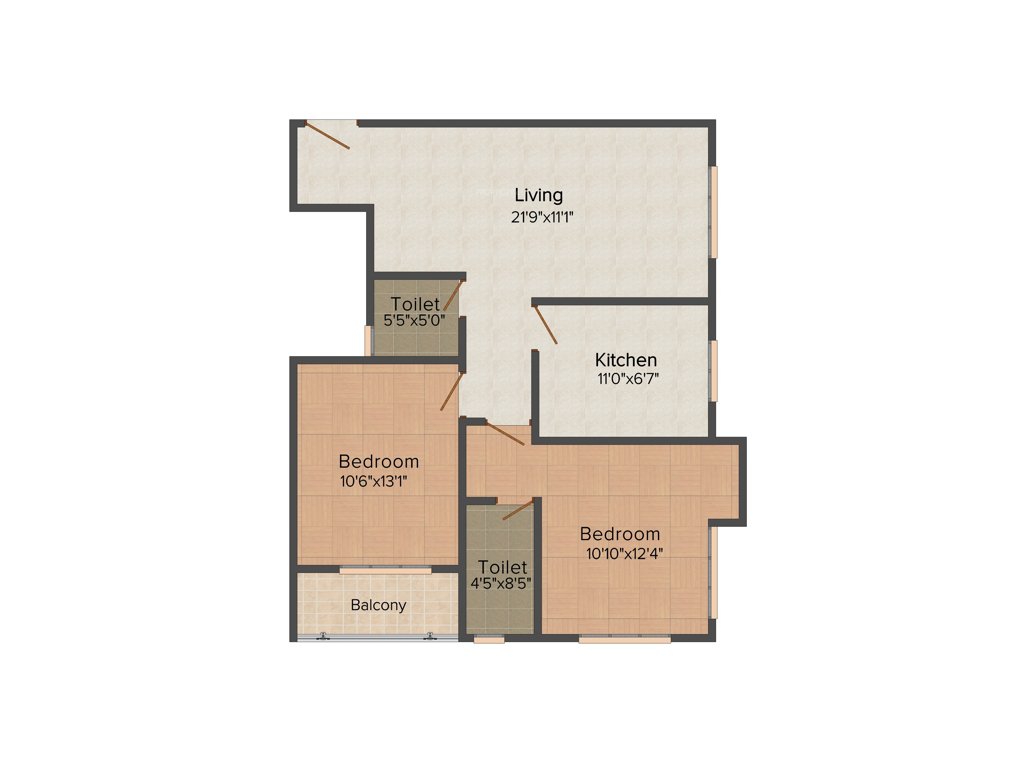 Baron Enclave (2BHK+2T (1,083 sq ft) 1083 sq ft)