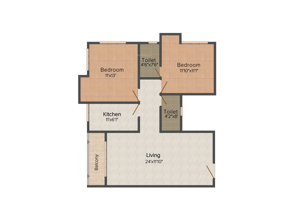 Baron Enclave (2BHK+2T (1,146 sq ft) 1146 sq ft)