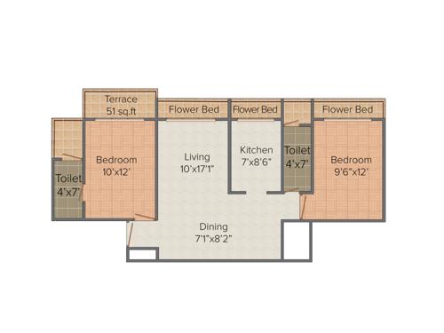 Patkon Vishwamukha (2BHK+2T (1,200 sq ft) 1200 sq ft)