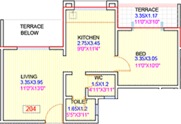 Setpal Karishma Platinum (1BHK+1T (625 sq ft) 625 sq ft)