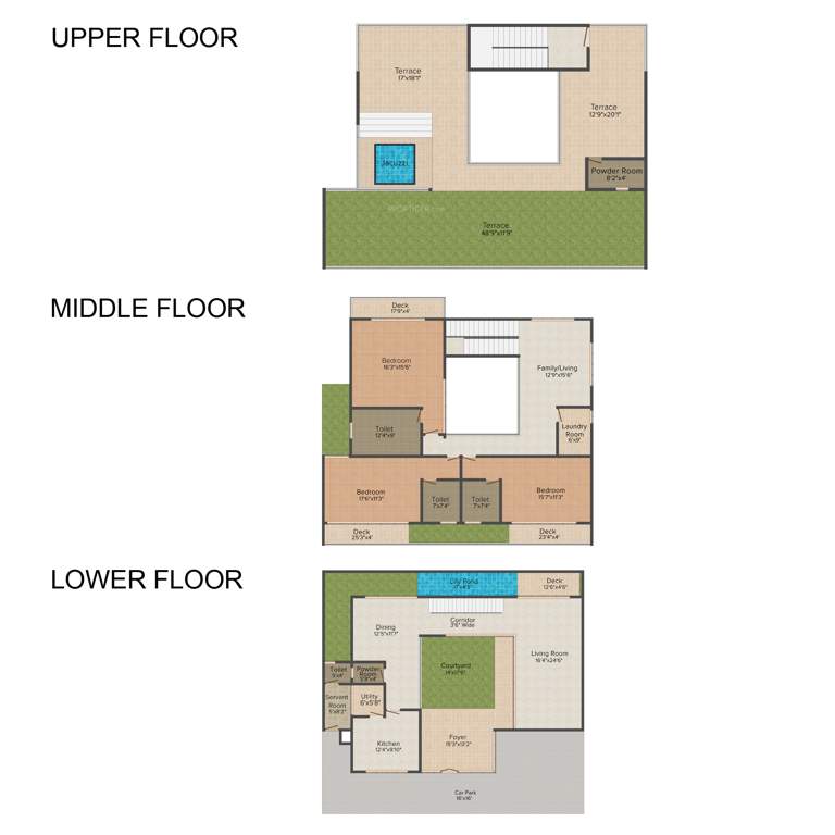 Vijay Bleu (3BHK+3T (3,890 sq ft) Servant Room 3890 sq ft)