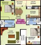 Viktra Pristine (2BHK+2T (1,090 sq ft) 1090 sq ft)