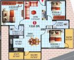 Aditi Grandeur (3BHK+2T (1,235 sq ft) 1235 sq ft)
