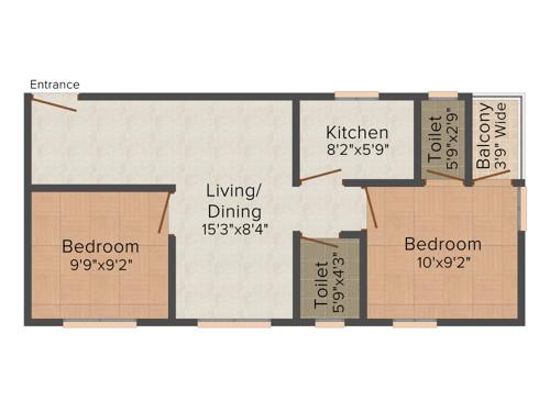 MB Ambey Niketan (2BHK+2T (750 sq ft) 750 sq ft)