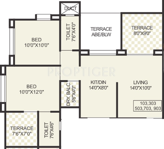 Prasun Loreto (2BHK+2T (951 sq ft) 951 sq ft) Prasun Loreto (2BHK+2T (951 sq ft) 951 sq ft)