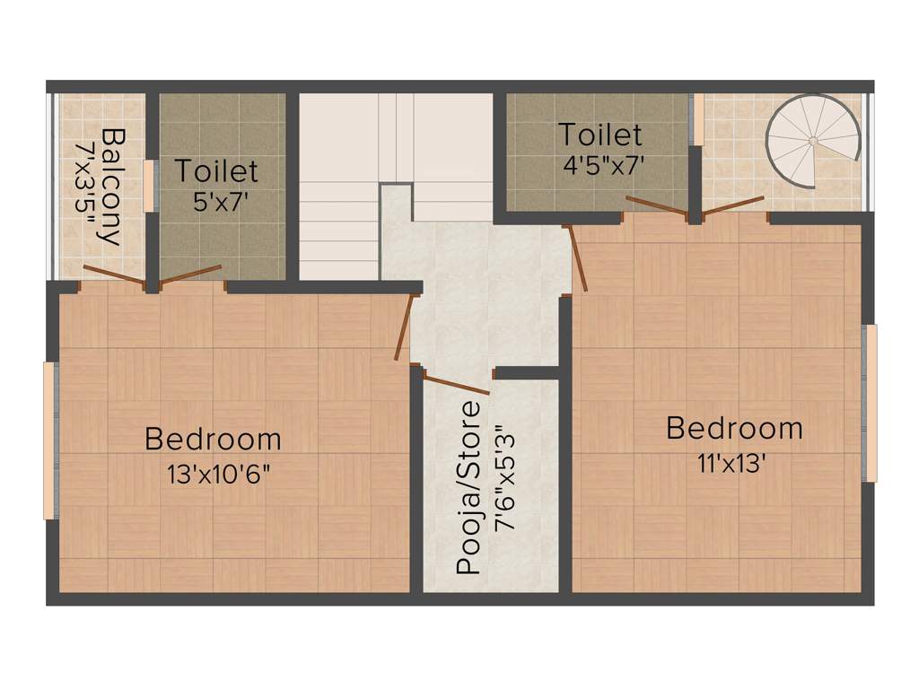 Earth Acropolis Villas (3BHK+3T (1,138 sq ft) + Pooja Room 1138 sq ft)