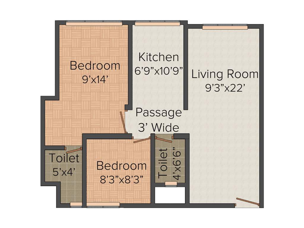Gharkul Vishal (2BHK+2T (900 sq ft) 900 sq ft)