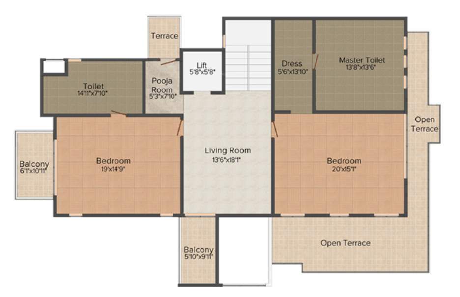 hibiscus new villas Floor Plan First Floor Plan