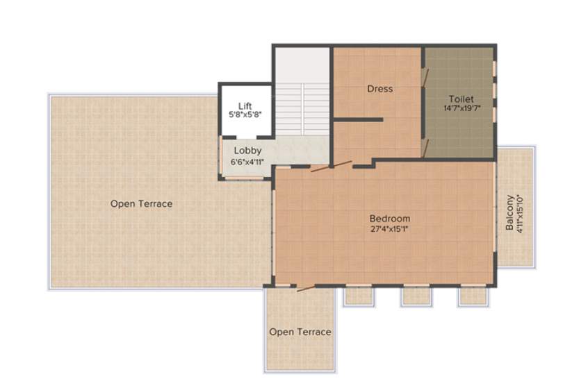 hibiscus new villas Floor Plan Third Floor Plan