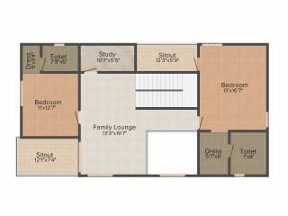 Oorjita Grand Vie II (3BHK+3T (2,802 sq ft) 2802 sq ft)