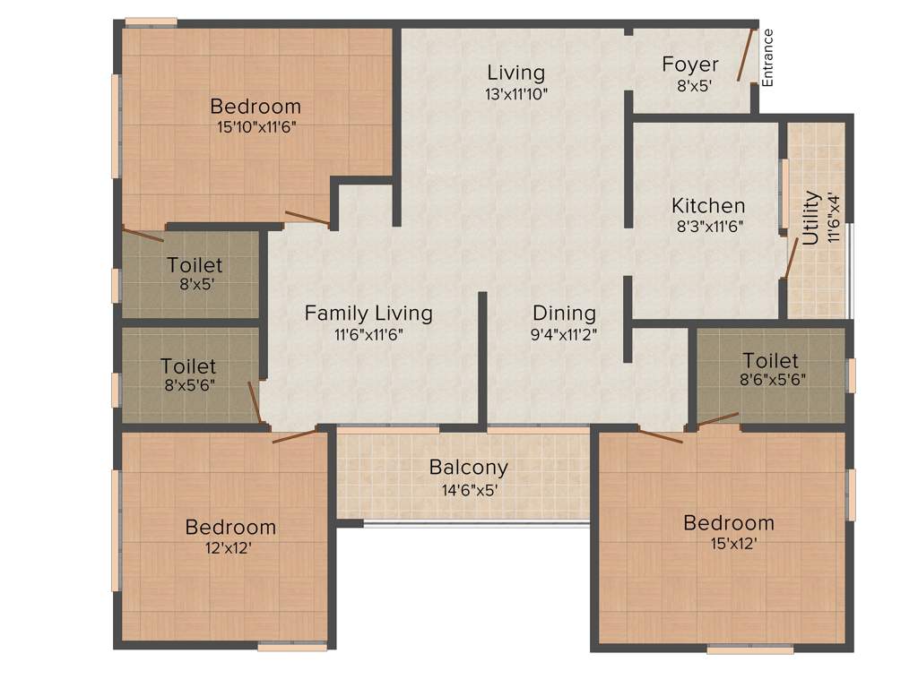 Adroit Artistica (3BHK+3T (1,838 sq ft) 1838 sq ft)