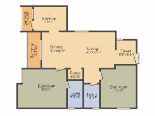 Indus SRS Orchard Residences (2BHK+2T (1,055 sq ft) 1055 sq ft) Indus SRS Orchard Residences (2BHK+2T (1,055 sq ft) 1055 sq ft)
