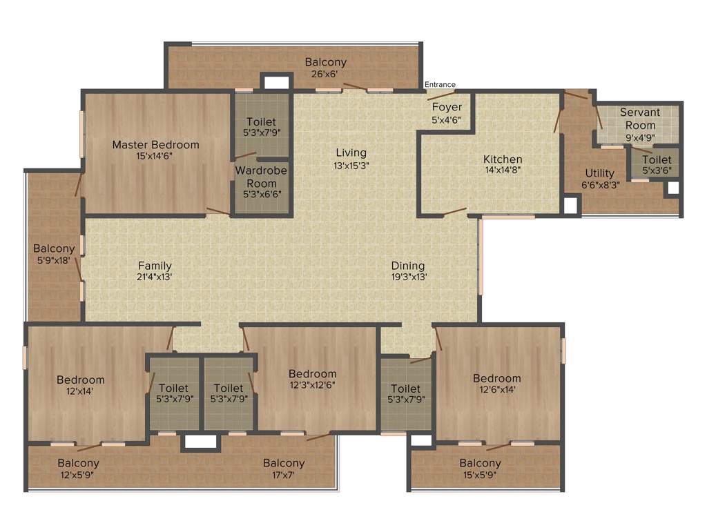 Motwani Fairmont Towers (4BHK+4T (3,800 sq ft) 3800 sq ft)