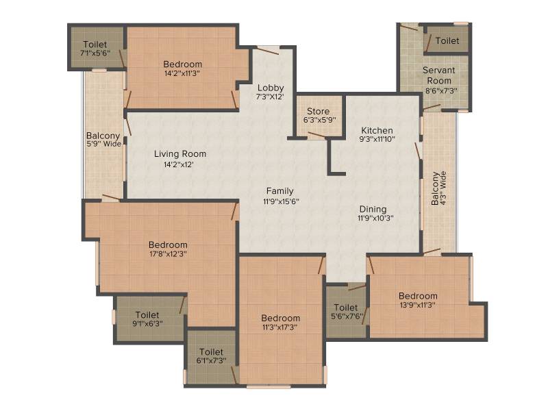 Sandwoods Sandwoods Opulencia (4BHK+5T (2,600 sq ft) + Servant Room 2600 sq ft)