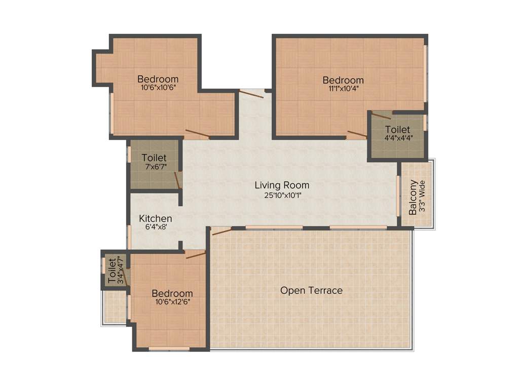 Yahvi (3BHK+3T (1,534 sq ft) 1534 sq ft)