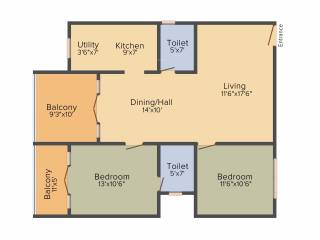 TG Lakevista (2BHK+2T (1,208 sq ft) 1208 sq ft) TG Lakevista (2BHK+2T (1,208 sq ft) 1208 sq ft)