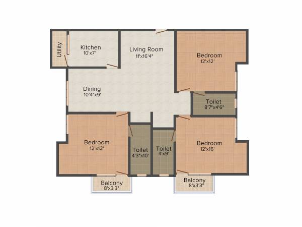 India Daasans (3BHK+3T (1,403 sq ft) 1403 sq ft)