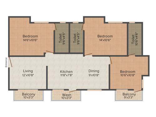 India Celsian Canopy (3BHK+3T (1,370 sq ft) 1370 sq ft) India Celsian Canopy (3BHK+3T (1,370 sq ft) 1370 sq ft)