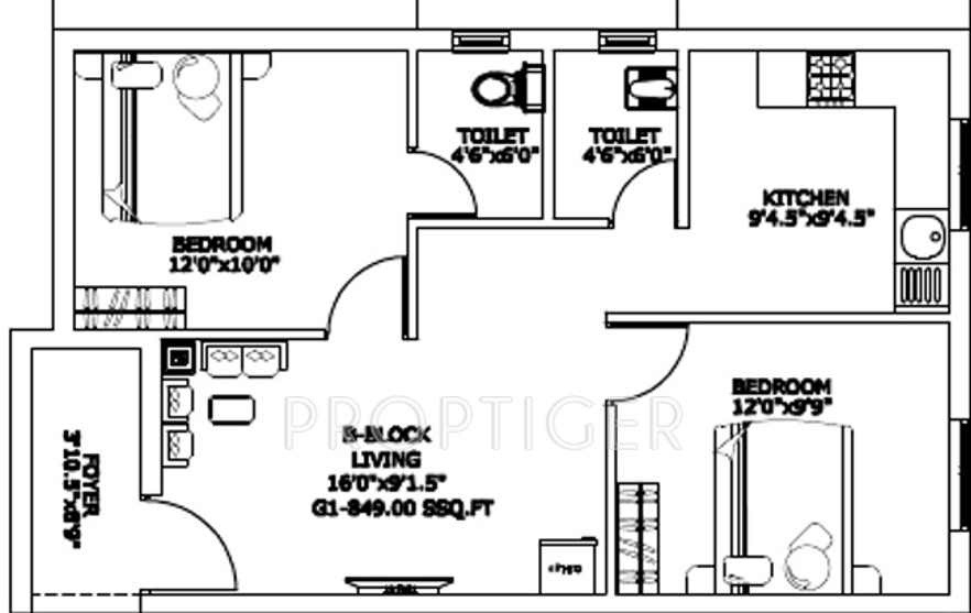CC Silver Britches (2BHK+2T (849 sq ft) 849 sq ft) CC Silver Britches (2BHK+2T (849 sq ft) 849 sq ft)