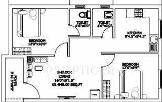 CC Silver Britches (2BHK+2T (849 sq ft) 849 sq ft) CC Silver Britches (2BHK+2T (849 sq ft) 849 sq ft)