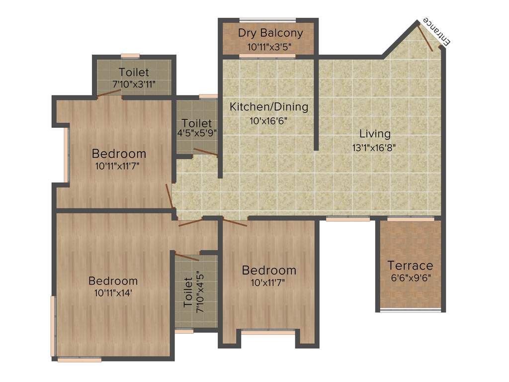 Bhandari Alacrity (3BHK+3T (1,346 sq ft) 1346 sq ft)