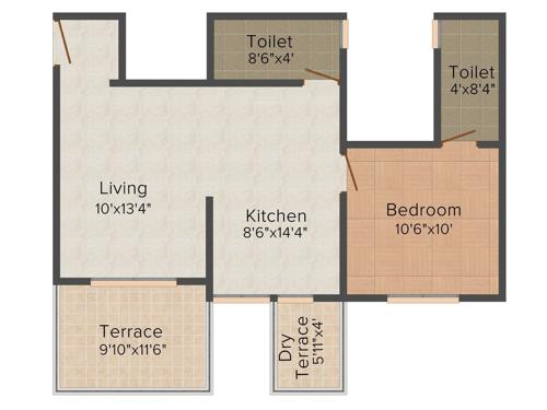 Yashada Panache (1BHK+2T (689 sq ft) 689 sq ft) Yashada Panache (1BHK+2T (689 sq ft) 689 sq ft)