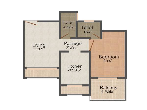 Virat Meadows (1BHK+2T (630 sq ft) 630 sq ft)