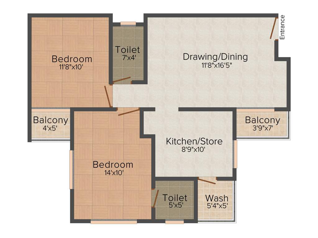 Golden Swarnim Hexa (2BHK+2T (1,215 sq ft) 1215 sq ft)