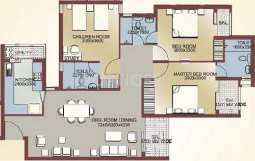 Ansal Tulip And Carnation (3BHK+3T (1,695 sq ft) 1695 sq ft) Ansal Tulip And Carnation (3BHK+3T (1,695 sq ft) 1695 sq ft)