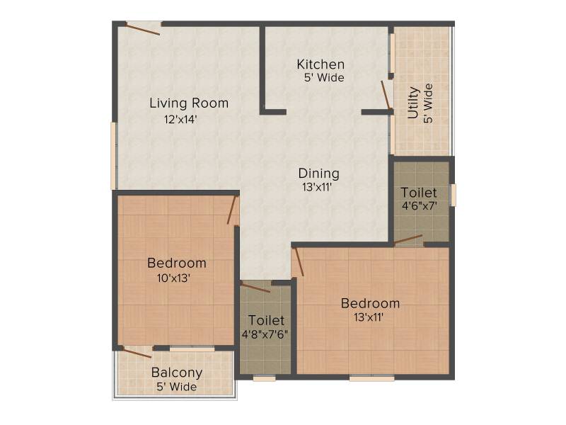 SLV Sannidhi Classic (2BHK+2T (1,125 sq ft) 1125 sq ft)