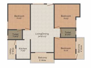SLV Sannidhi Classic (3BHK+2T (1,375 sq ft) 1375 sq ft) SLV Sannidhi Classic (3BHK+2T (1,375 sq ft) 1375 sq ft)