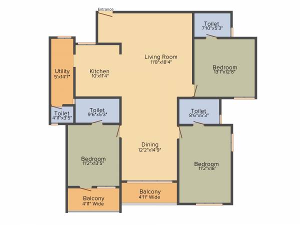 Bhoomija Banyan Tree (3BHK+3T (2,100 sq ft) 2100 sq ft)