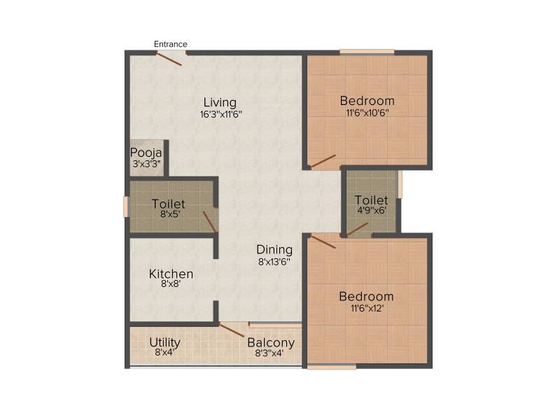 Lakvin Lakvin Valley Residency (2BHK+2T (1,070 sq ft) 1070 sq ft)