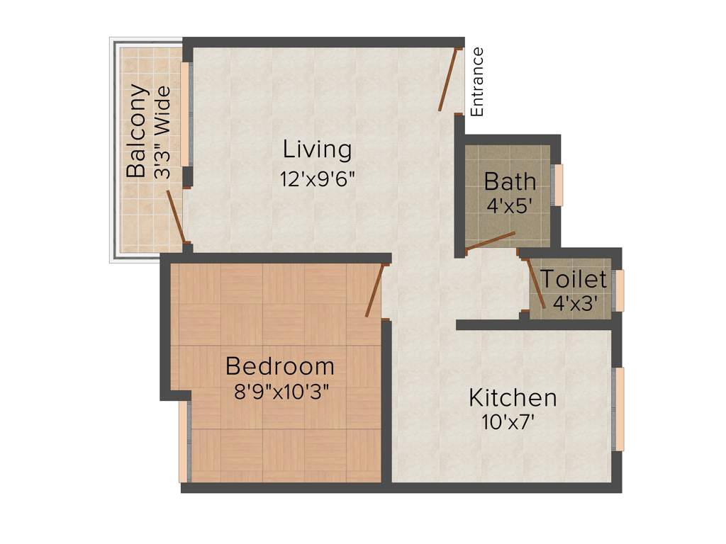 Tiruupatee Nisarg Homes (1BHK+2T (464 sq ft) 464 sq ft)