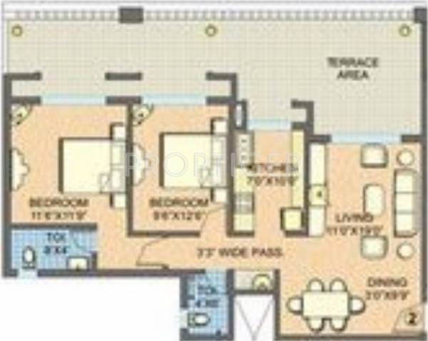 Sheth Vasant Pride (2BHK+2T (1,000 sq ft) 1000 sq ft)