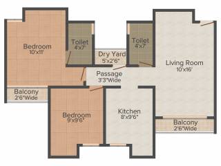 Squarefeet Ace Square (2BHK+2T (929 sq ft) 929 sq ft) Squarefeet Ace Square (2BHK+2T (929 sq ft) 929 sq ft)