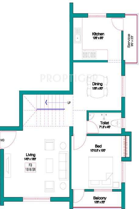 Alankar Chakrika (3BHK+3T (1,516 sq ft) 1516 sq ft)